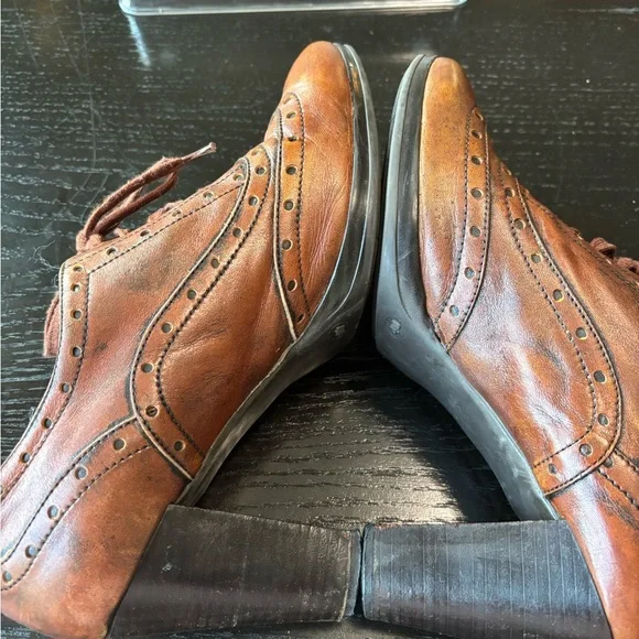 Plumers Menorca Brown Leather Oxford Brogues Shoes size 9 - Picture 3 of 10